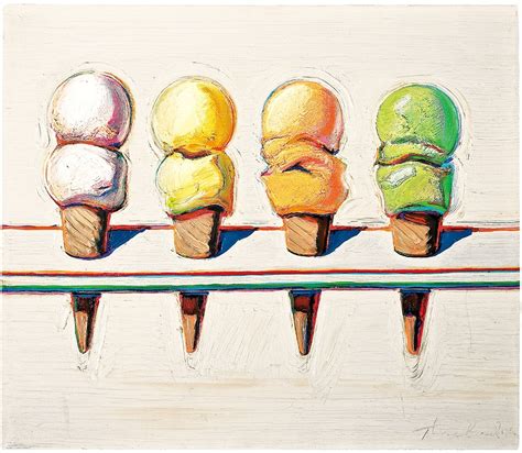 Four Ice Cream Cones Wayne Thiebaud Micaela Marie