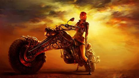 Motorcycle Women Wallpaper Wallpapersafari