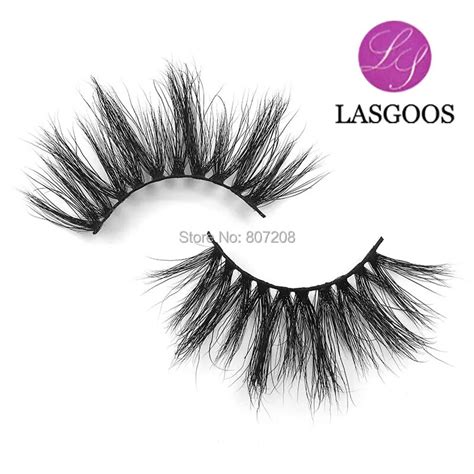 LASGOOS 25mm Pelo De Vis N 3D Faux Pesta As Postizas Suaves Pesta As