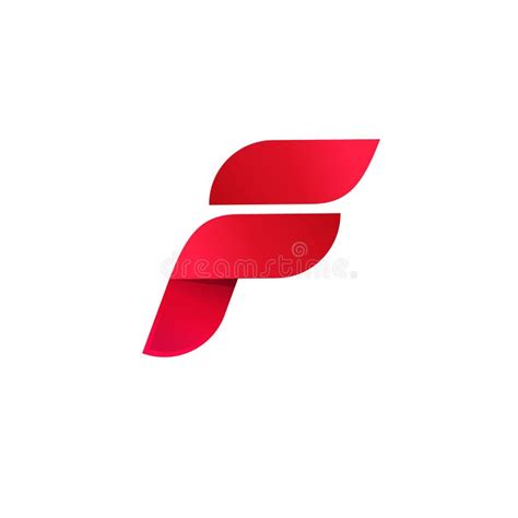 Letter F Logo Vector Elegant Gradient Red Color Abstract Symbol