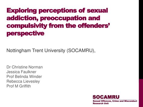 Pdf Exploring Perceptions Of Sexual Addiction Preoccupation And Compulsivity From The