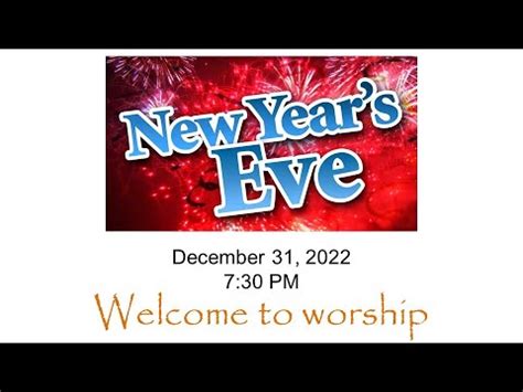 St Matthew New Year S Eve Service Dec Youtube