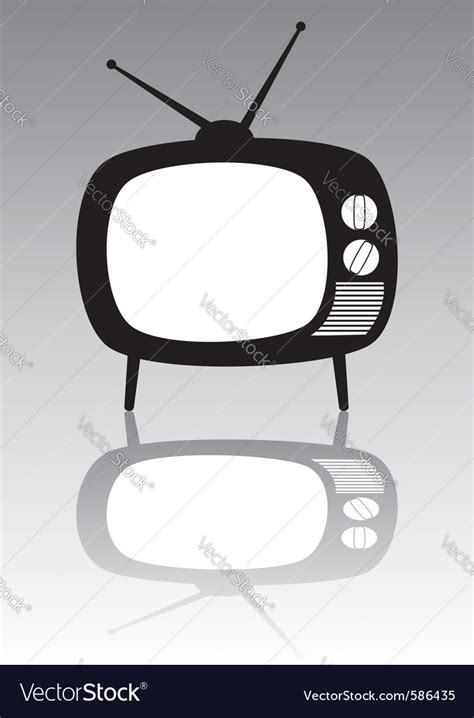 Retro tv set Royalty Free Vector Image - VectorStock