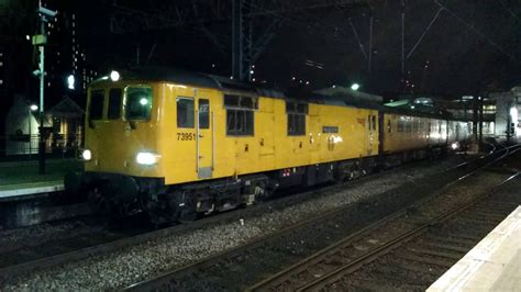 Network Rail Test Train Tnt Hauled By 2x Class 73 Locos Passing Manchester Piccadilly Rlwy Stn