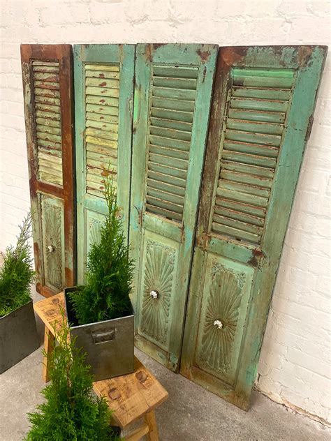 Set 4 Wooden Shutter Panels | Daughters & Co