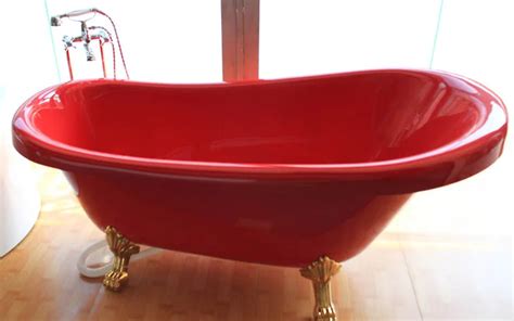 Hs B017ax Acrylic Red Freestanding Bathtub Clawfoot Tubs Prices Buy