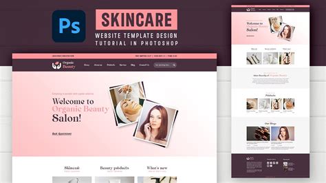 How To Design A Skincare Website Template Adobe Photoshop Tutorial