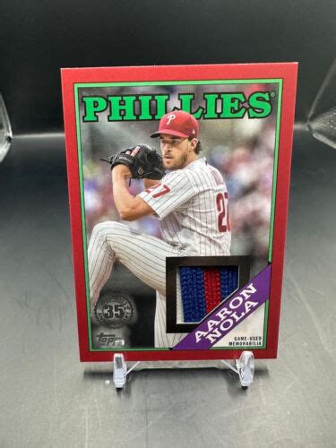 2023 Topps Aaron Nola 1988 Relic Red 08 25 Phillies Baseball Ebay