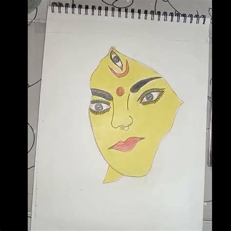 Draw Maa Durga Face With Oil Pestel Colour ️🌺 Jai Maadurga Day5 30withabhi Youtube