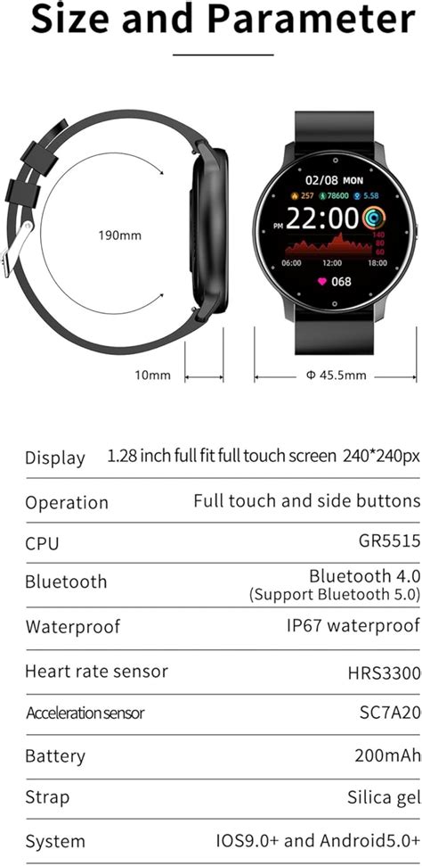 Manual Smart Watch Factory Specs