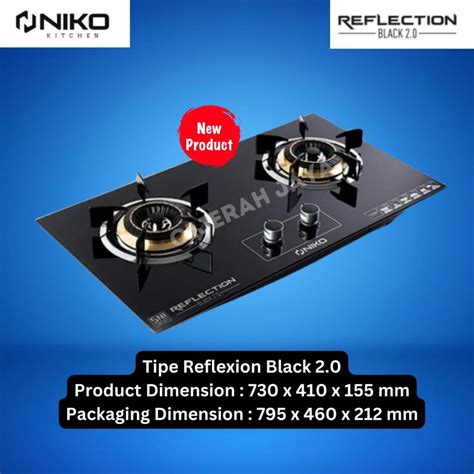 Jual KOMPOR GAS TANAM NIKO REFLECTION BLACK 2 0 KOMPOR TANAM NIKO GAS