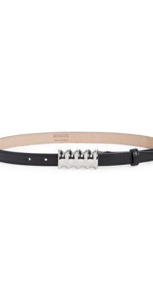 Khaite Julius Leather Belt In Black At Nordstrom