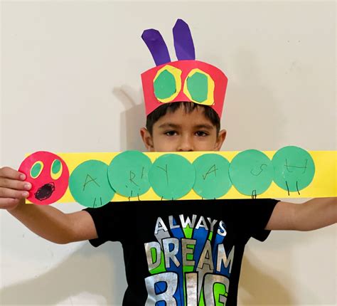 Hungry Caterpillar Paper Hat And Name Craft 🐛 Hungry Caterpillar Craft