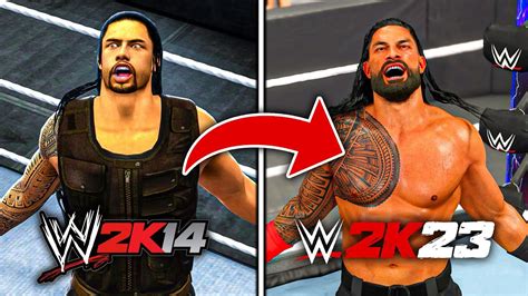 Hitting A Spear With Roman Reigns In EVERY WWE 2K Game YouTube