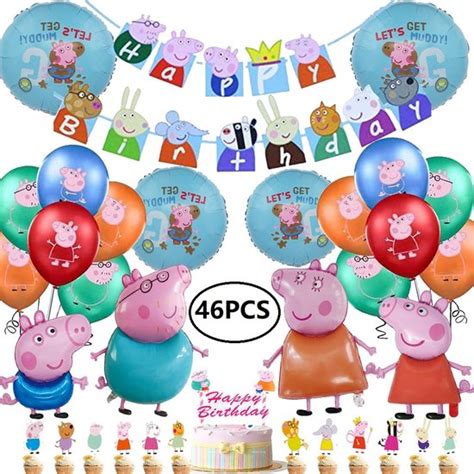 La Gabriela Peppa Pig Stuks Balloon Set Verjaardag Folie