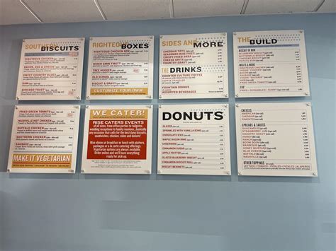 Menu at Rise Southern Biscuits Righteous Chicken restaurant, Thousand Oaks