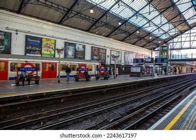 London England Famous London Underground Stations Stock Photo ...