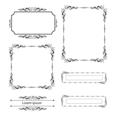 Premium Vector Set Of Decorative Vintage Frames And Borders Set