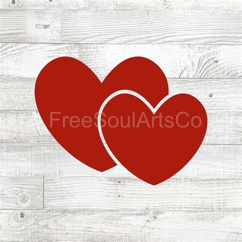 Happy Valentines Day Svg Valentines Heart Svg Valentine Double Heart