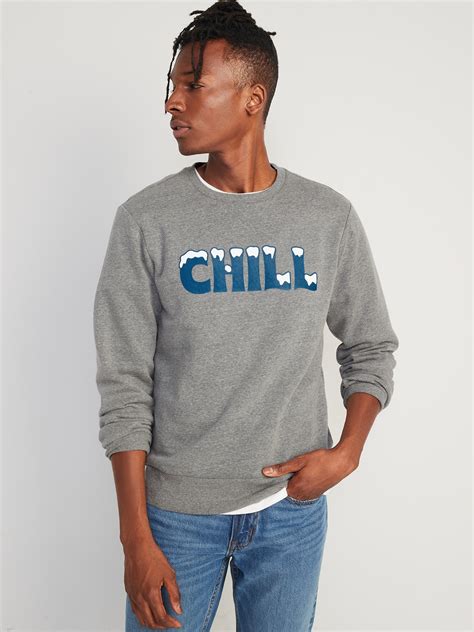 Holiday Graphic Crew Neck Sweatshirt For Men Old Navy