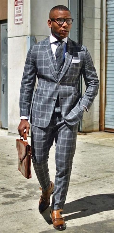 Best Tailored Checkered Suits Men Checkered Suit Well Dressed Men