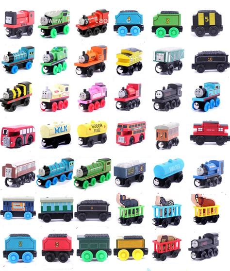 One Set 42PCS Complete Set Thomas Train Wooden Model Toys 42 Designs Toy Thomas and Friends ...