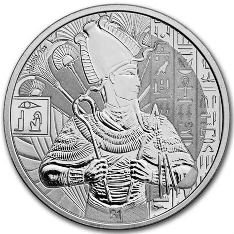 Sierra Leone Egyptian Gods Osiris Oz Silver Metal Market Europe