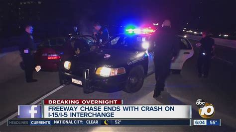 Car Spins Out During I 15 Chase 2 Arrested Youtube