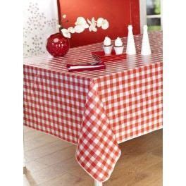 Nappe En Toile Cir E Ronde Cm Vichy Rouge Achat Vente Nappe