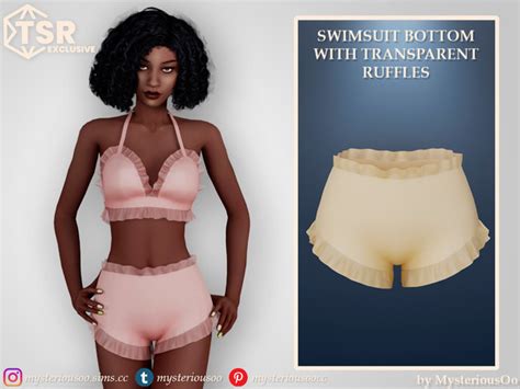 The Sims Resource Swimsuit Bottom With Transparent Ruffles