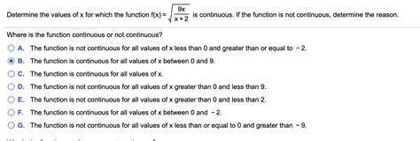 Solved Determine The Values Of X For Which The Function F Chegg