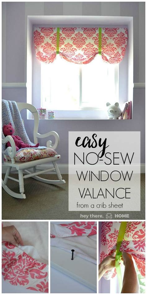 The Easiest No Sew Window Valence Ever Valences For Windows Diy