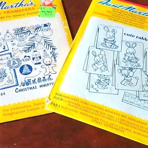 Art Vintage S Aunt Marthas Hot Iron Transfer Patterns For