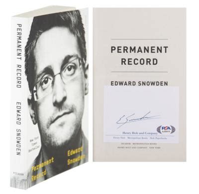 Edward Snowden Signed Book | RR Auction