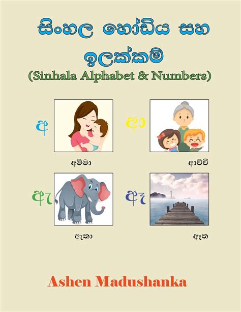 Sinhala Alphabet And Numbers Full Colour Illustration Pictures With