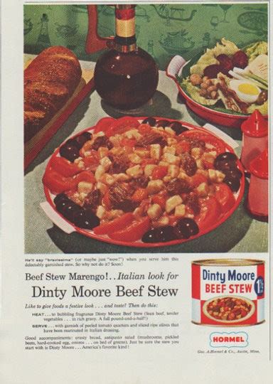 1958 Dinty Moore Vintage Ad Beef Stew Marengo