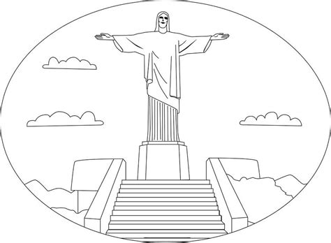Imagem Do Cristo Redentor Em Desenho
