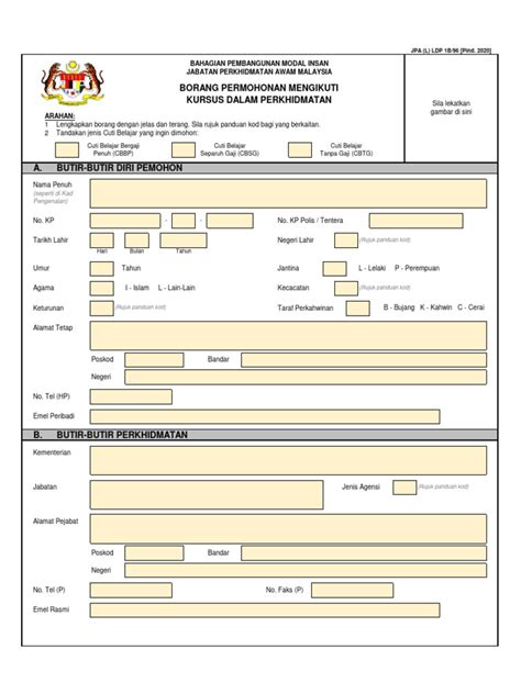 Borang Maklumat Diri 2020v2 Pdf