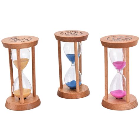 1pc3 Mins Hourglass Wooden Frame Sandglass Sand Glass Hourglass Home Kitchen Timer Clock Decor