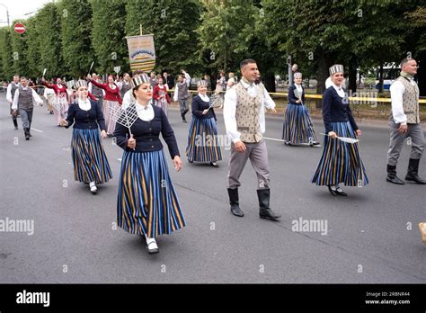 2023 Latvian Song And Dance Festival Parade Riga Latvia 2nd July