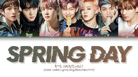 BTS 방탄소년단 Spring Day 봄날 Color Coded Lyrics Eng Rom Han 가사