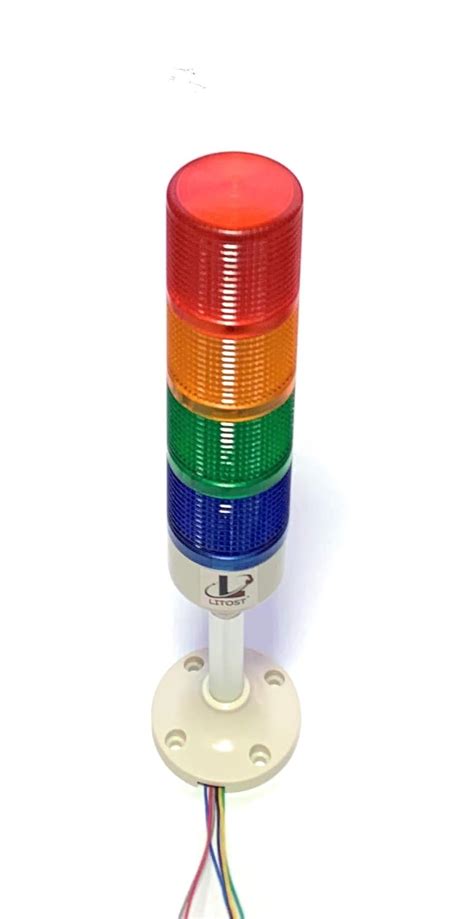 Uxcell 24v Dc Industrial Red Green Led Signal Tower Lamp Warning Stack