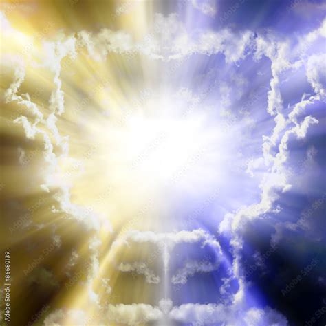 God Light Sky Background Stock Photo Adobe Stock