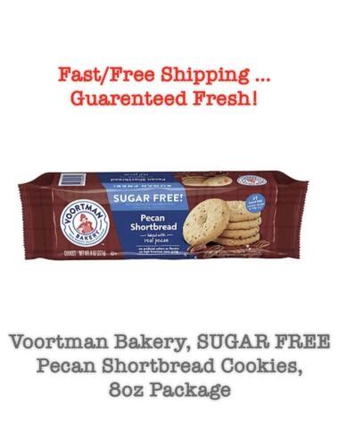 Voortman Bakery Sugar Free Pecan Shortbread Cookies 8oz Package Free Shipping Ebay