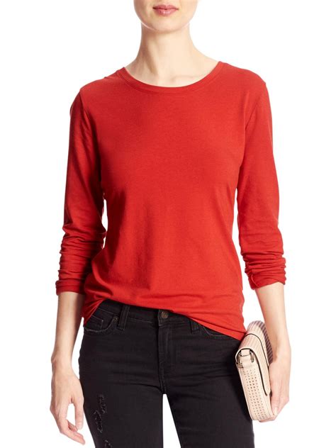 Timeless Long Sleeve Crew Neck Tee Banana Republic Factory