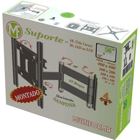 Suporte Para Tv A Articulado Movimentos Oled K D Led Lcd Ou