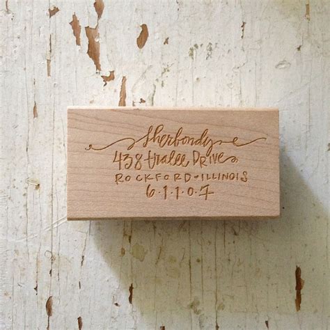 Rubber Stamp Left Justified Personalized Stamp Logo Return Address