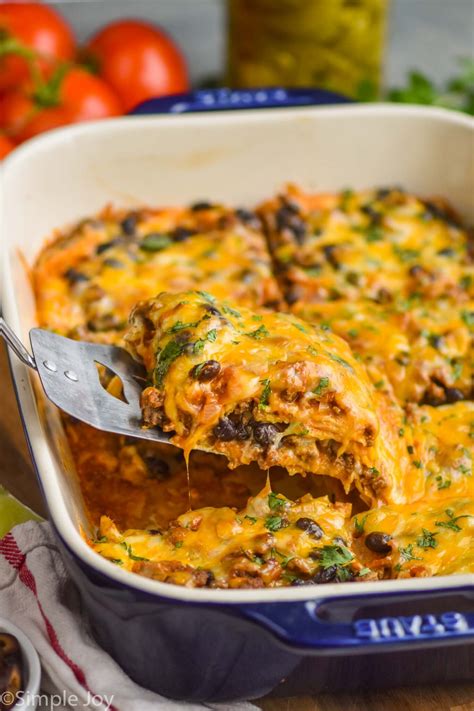 Beef Enchilada Casserole Simple Joy