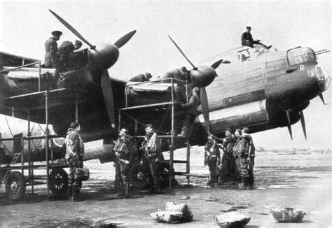 Avro Lancaster being serviced