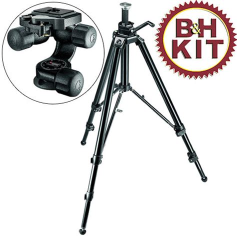 Manfrotto 475B Pro Geared Tripod Legs (Black) with Geared Column